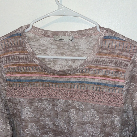 Prana Tilly floral long sleeve crewneck top - Picture 2 of 7